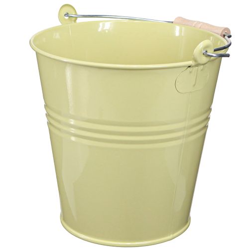 Produkt Doniczka metalowa wiadro w kolorze zielono-żółtym 26x22,5x23cm 6l