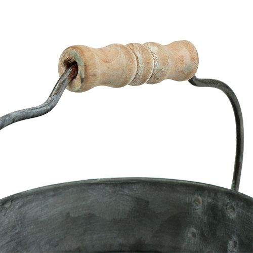 Floristik24 Wiadro cynkowe, zielone Ø12cm H10cm