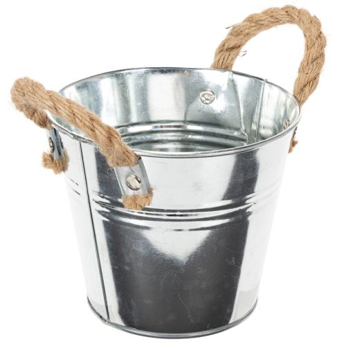 Wiadro z uchwytami linowymi Ø14cm H12cm | Floristik24.pl