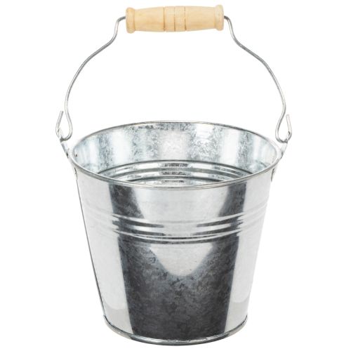 Wiadro Ø12cm wys.10cm 8 szt. Cynkowe, błyszczące kupić | Floristik24.pl