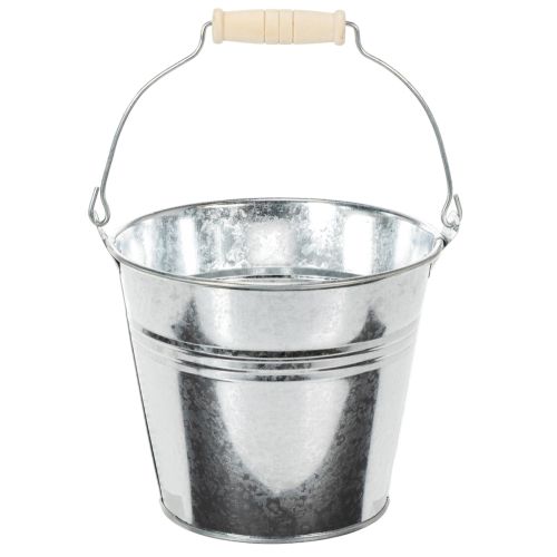 Wiadro Ø14cm H12cm 6 szt. Cynkowe, błyszczące kupić | Floristik24.pl