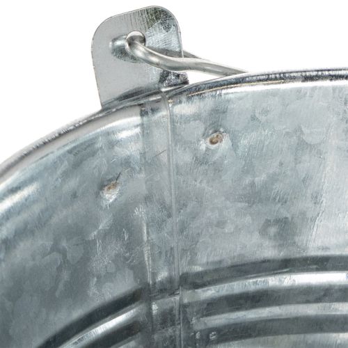 Wiadro Ø14cm H12cm 6 szt. Cynkowe, błyszczące | Floristik24.pl