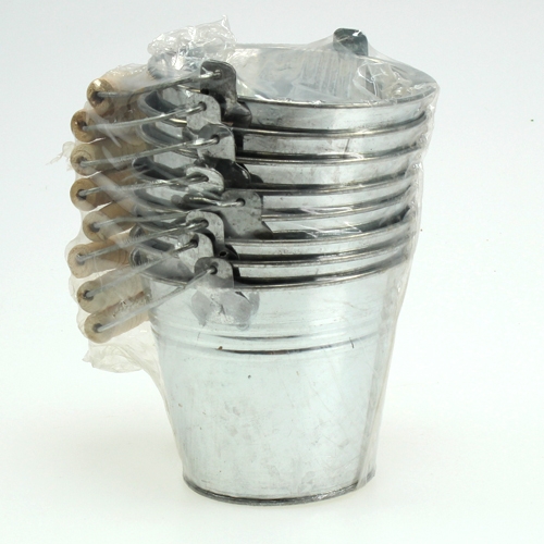 Produkt Wiadro Ø12cm W10cm 8szt. Błyszczący cynk