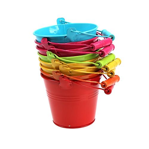 Floristik24 Wiaderko blaszane różne. Ø10cm H8cm 10szt.