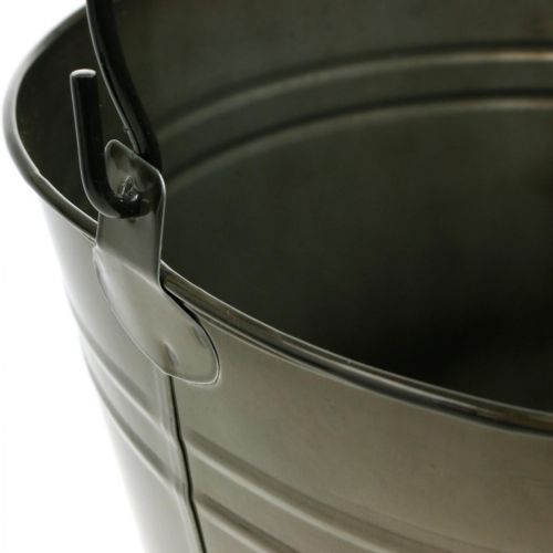 Floristik24 Wiadro metalowe, doniczka, pojemnik metalowy Ø25cm W21cm
