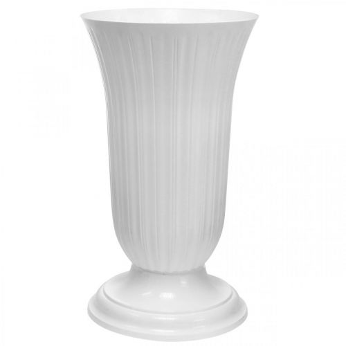Floristik24 Lilia biały plastikowy wazon Ø28cm W48cm