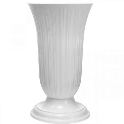 Floristik24 Lilia biały plastikowy wazon Ø28cm W48cm