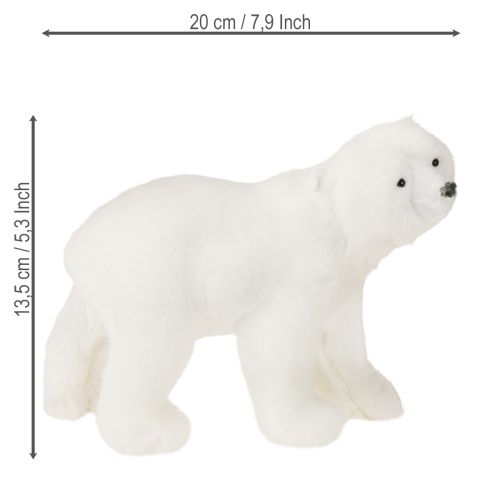 Produkt Dekoracyjne figurki niedźwiedzia polarnego stojące i siedzące białe 16/20cm 3 szt.