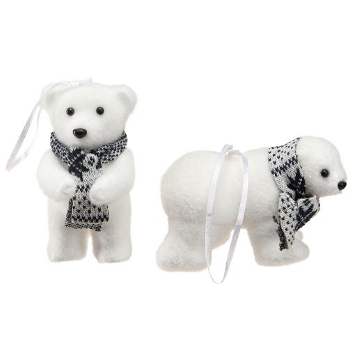 Floristik24 Dekoracja misia polarnego do zawieszania figurek zimowych 11×7cm 4 szt