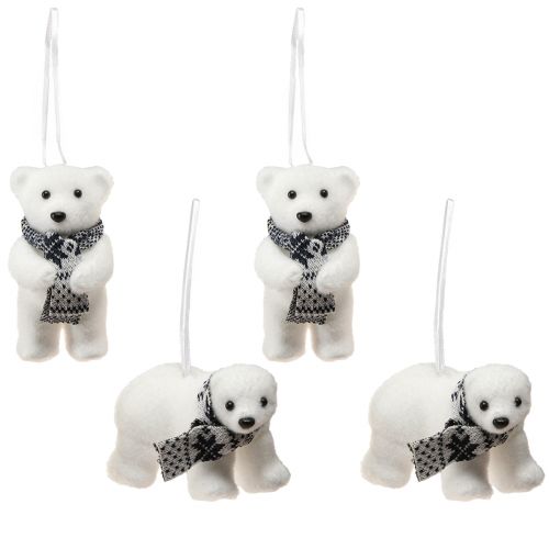 Produkt Dekoracja misia polarnego do zawieszania figurek zimowych 11×7cm 4 szt