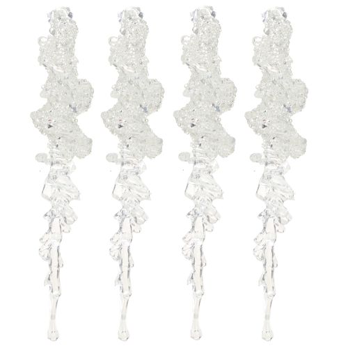 Produkt Ozdoba soplowa z brokatem, zimowa, 17,5 cm, 4 sztuki
