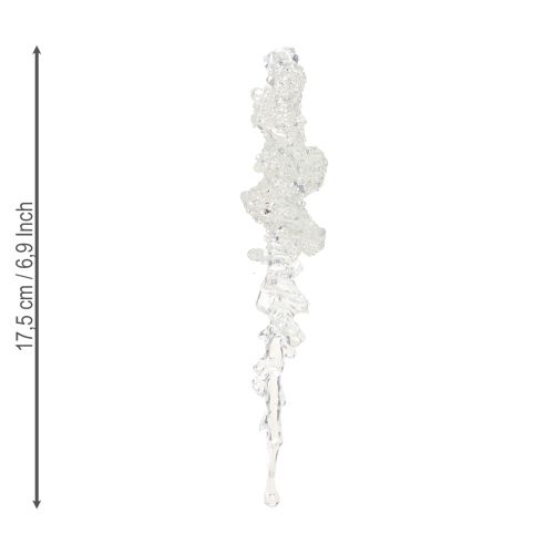 Produkt Ozdoba soplowa z brokatem, zimowa, 17,5 cm, 4 sztuki