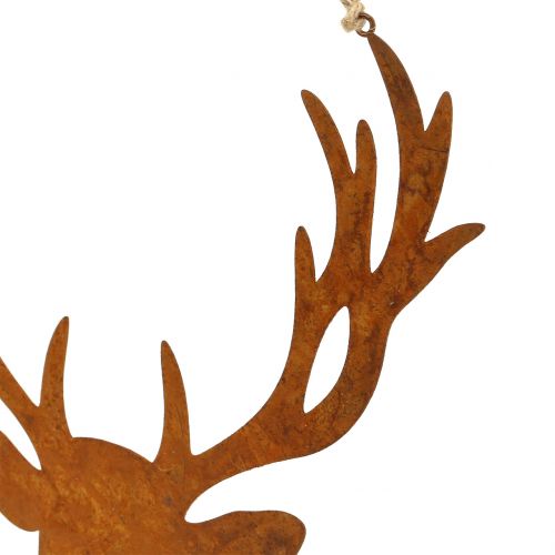 Floristik24 Głowa łosia kratka do zawieszenia 23,5cm x 22cm