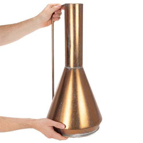 Elegancki wazon stojący, styl vintage, orientalny, metalowy dzbanek dekoracyjny w kolorze miedzianym, Ø27cm, wys. 58cm | Floristik24.pl