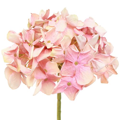 Produkt Elegancka sztuczna hortensja w kolorze pastelowego różu 58cm 2szt