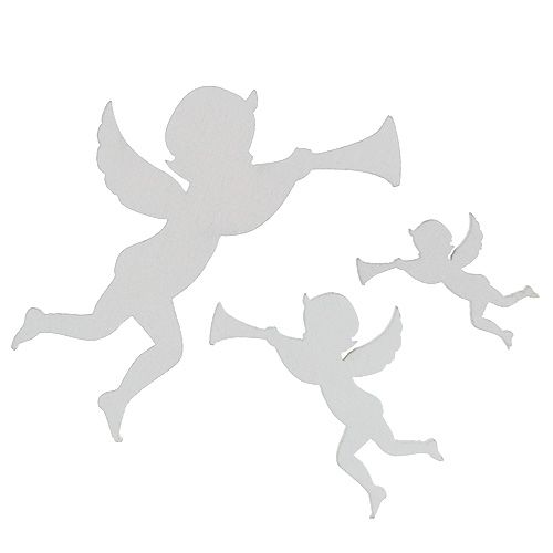 Floristik24 Aniołek Mix Biały 3,5cm - 8,5cm 54szt.