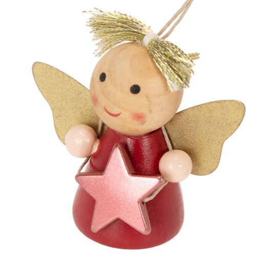 Dekoracyjna zawieszka anioł z gwiazdką do zawieszenia, 5cm, 9 sztuk | Floristik24.pl