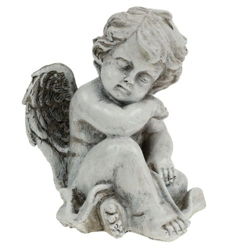 Produkt Figurka pamiątkowa śpiący aniołek szary 16cm 2 szt