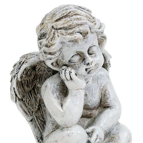 Produkt Anioł siedzący szary 11cm 4 szt