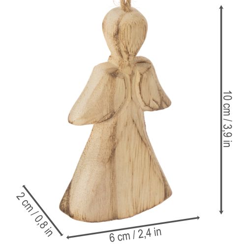 Figurka anioła do powieszenia na choinkę, 10cm, 12 szt. | Floristik24.pl