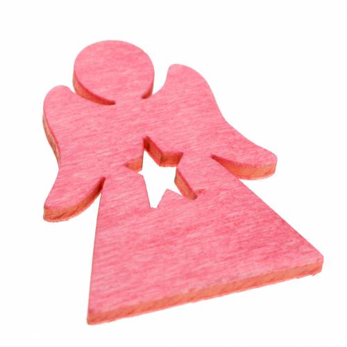 Produkt Drewniane aniołki do rozsypania róż, róż, biel 4cm 72 szt