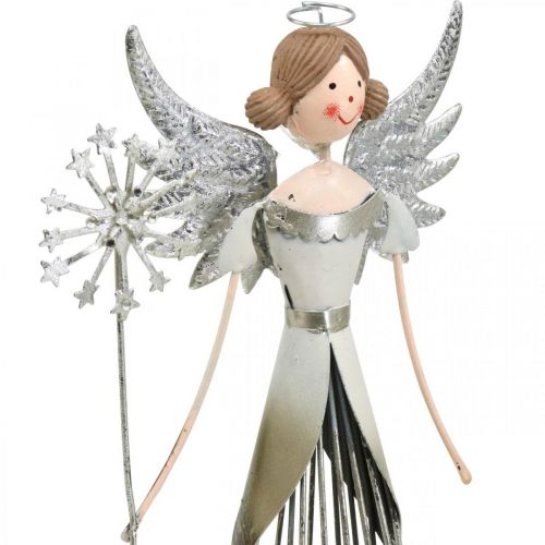 Floristik24 Metalowa figurka anioła, latarnia świąteczna wys. 31,5 cm