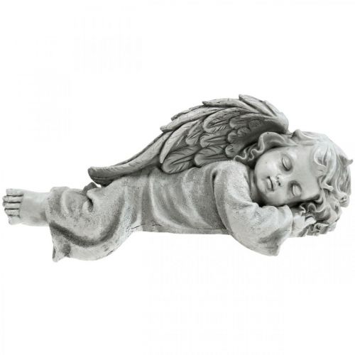 Floristik24 Anioł do grobu postać leżąca głowa prawa 30×13×13cm