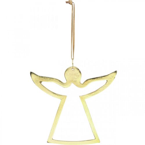 Produkt Metalowa zawieszka, Aniołek dekoracyjny, Dekoracja Adwentowa Złota 15×16,5cm