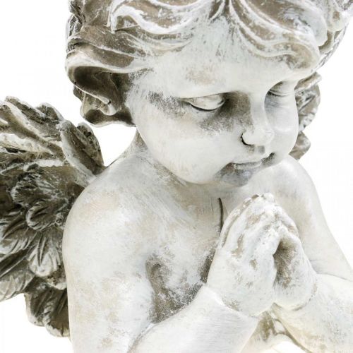 Modlący się anioł, kwiat pogrzebowy, popiersie anioła, dekoracja grobu wys. 19cm szer. 19,5cm