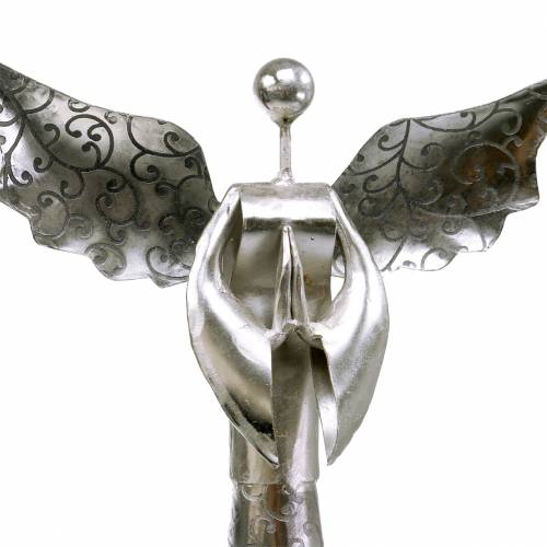 Floristik24 Deco anioł metal na drewnianej podstawie H58cm
