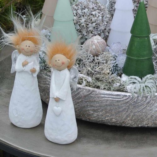 Floristik24 Deco Anioł Figurka świąteczna Aniołek biały 4,5×3,5×11cm 4szt.