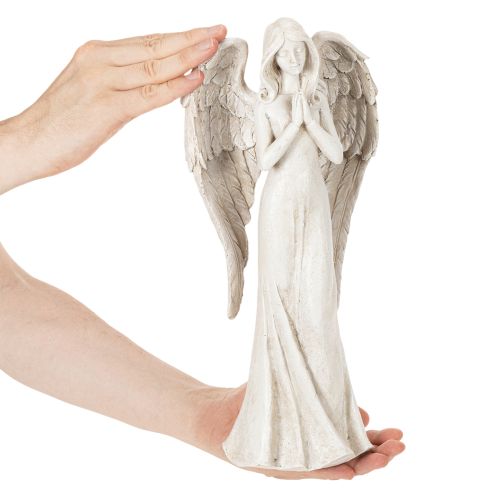 Figurka anioła stojącego i modlącego się, dekoracja, 36 cm | Floristik24.pl