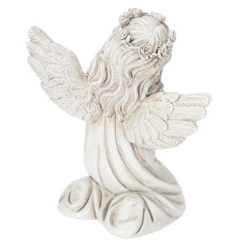 Figurka anioła modlącego się, dekoracja grobu, siedząca, 13 cm, 2 sztuki | Floristik24.pl