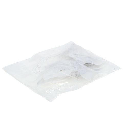 Floristik24 Skrzydła anioła do zawieszenia białe 16cm 4szt.