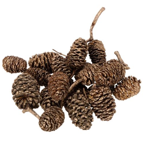 Szyszki olchowe, produkt naturalny do dekoracji i rękodzieła, złote, 3 cm, 300 g