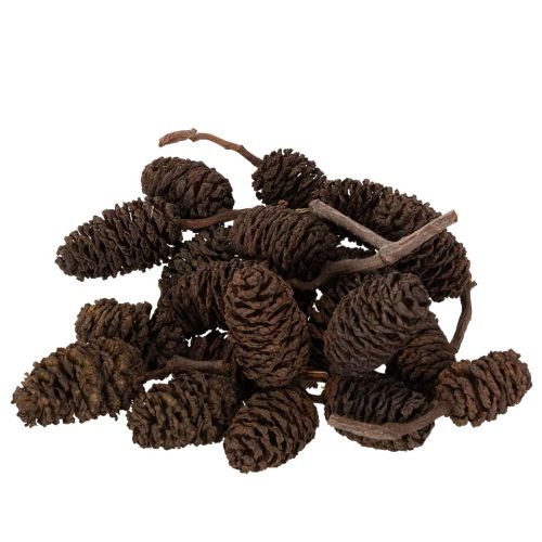 Szyszki olchowe naturalne, luzem, do dekoracji, 3cm, 300g, naturalny brąz.