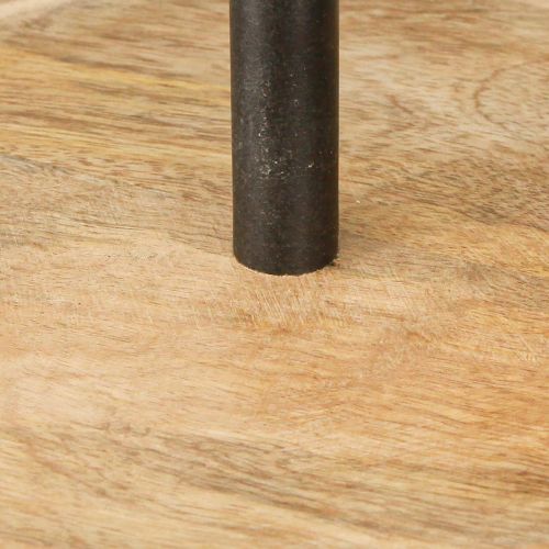 Produkt Etagere 2-poziomowa Drewniana Metalowa Okrągła Naturalna Czarna wys. 36cm