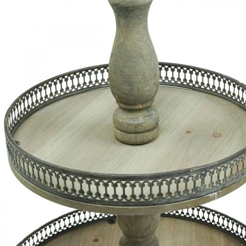 Floristik24 Deco Stojak na ciasto Rośliny z drewna Stojak na ciasto Vintage W47cm Ø34cm