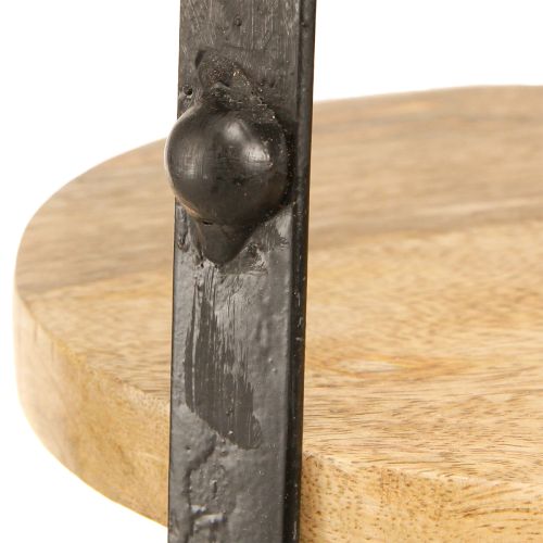 Produkt Stojak na ciasto, drewno, metal, naturalny czarny, 2-poziomowy, Ø25,5 cm, wys. 38 cm