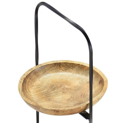 Produkt Wielowarstwowe drewno Naturalny metal Czarny 3 poziomy Ø19cm W60cm