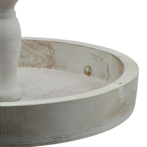 Floristik24 Etagere Wood White Ø26cm Ø32cm H47cm