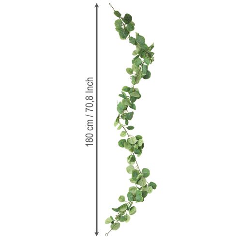 Produkt Sztuczna girlanda z zielonych liści eukaliptusa z 2 oczkami 160 cm