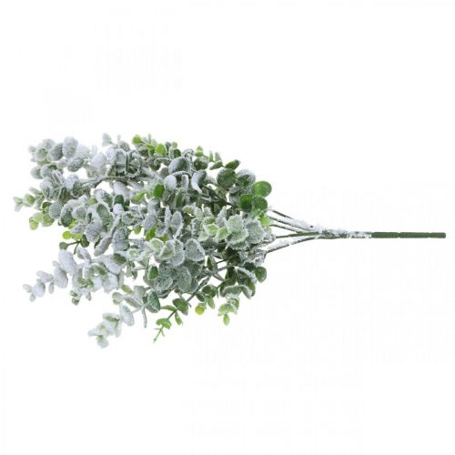 Produkt Sztuczna gałązka eukaliptusa zaśnieżona gałązka dekoracyjna eukaliptus bożonarodzeniowy 48cm
