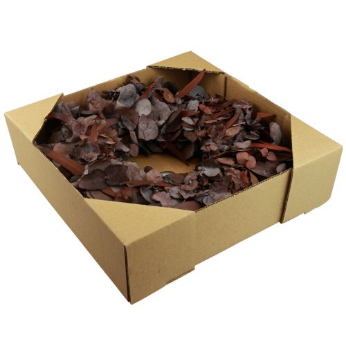 Floristik24 Wieniec eukaliptusowy naturalny wianek eukaliptus konserwowany czerwony Ø33cm