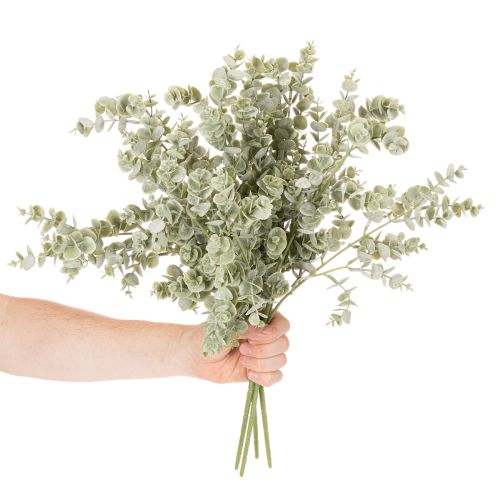 Sztuczna gałązka eukaliptusa, ozdobna do wazonów i bukietów, 49 cm, 4 sztuki | Floristik24.pl
