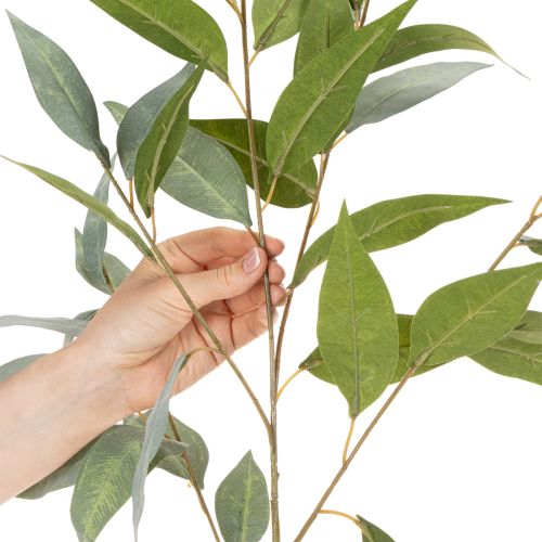 Sztuczna gałązka eukaliptusa, naturalna zieleń, dekoracja, 100 cm | Floristik24.pl