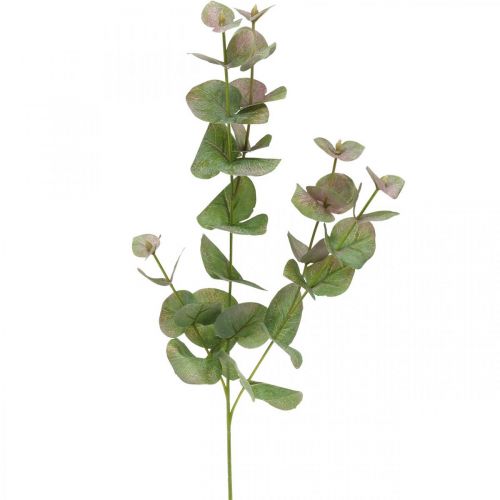 Floristik24 Artificial Eucalyptus Branch Deco Green Plant Green, Pink 75cm