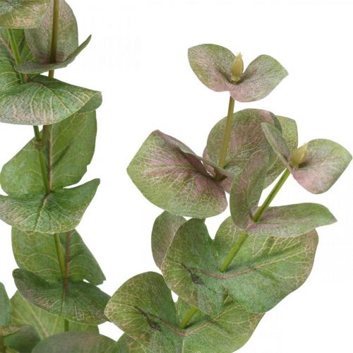 Floristik24 Artificial Eucalyptus Branch Deco Green Plant Green, Pink 75cm