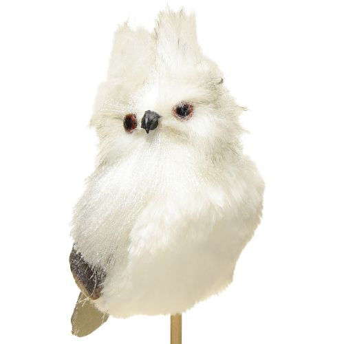 Produkt Sowa na patyku biała 9cm L48cm