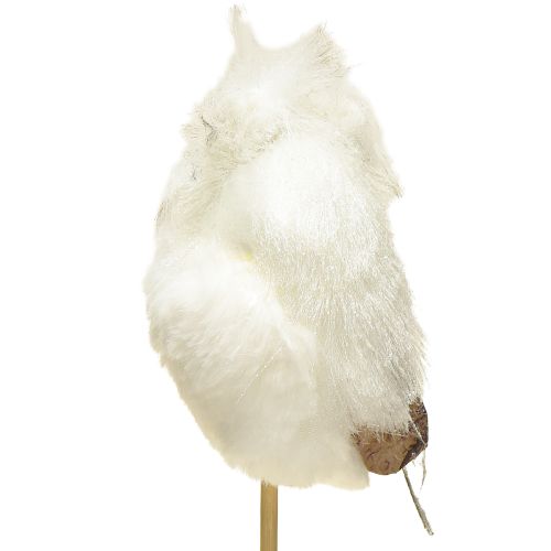Produkt Sowa na patyku biała 9cm L48cm